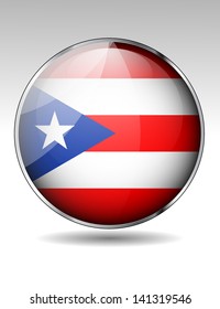 Puerto Rico flag button