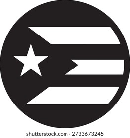 Puerto Rico Flag Circle Icon