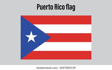  Puerto Rico Flag design digital vector illustration
