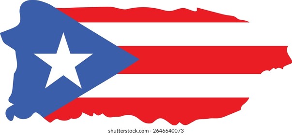 Puerto Rico flag design layered isolated on white background eps