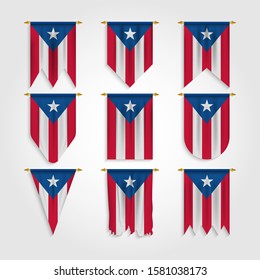 Puerto Rico Flag in Different shapes, Flag of Puerto Rico in Various Shapes