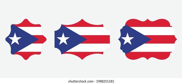 Puerto Rico flag. flat icon symbol vector illustration