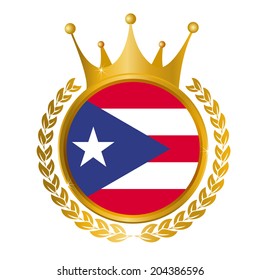 Puerto Rico flag frame