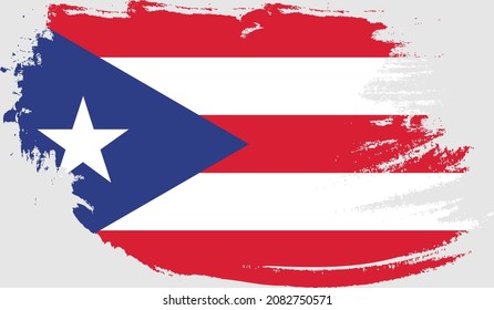 Puerto Rico flag in grunge style