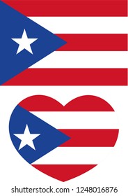 Puerto Rico Flag Heart Vector Sticker Stock Vector (Royalty Free ...