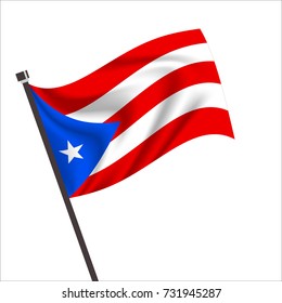 Puerto Rico flag. Puerto Rico Icon vector illustration,National flag for country of Puerto Rico isolated, banner vector illustration. Vector illustration eps10.