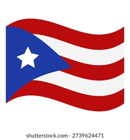 Puerto Rico flag illustrated in vector