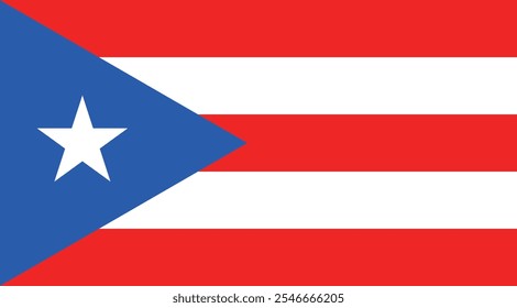 Puerto Rico Flag Illustration Premium Quality High Resolution 300DPI