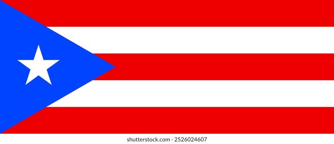 Puerto Rico Flag, long version, Vector Images