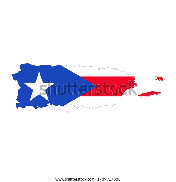 Puerto Rico Flag Map Vector Isolated Stock Vector (Royalty Free ...