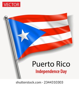 Banderas vectoriales del día de la independencia nacional de Puerto Rico en Estados Unidos 