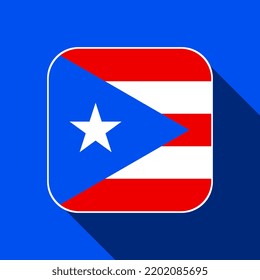 Puerto Rico flag, official colors. Vector illustration.