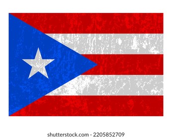 Puerto Rico flag, official colors and proportion. Vector illustration.