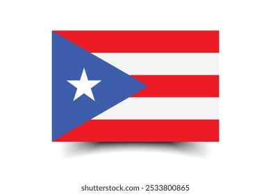 Puerto Rico flag official colors and proportion digital vector illustration