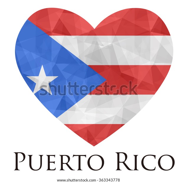 Download Puerto Rico Flag Shape Heart Geometric Stock Vector ...