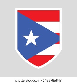 Marco de forma de escudo de bandera de Puerto Rico