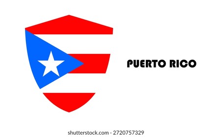 Bandera de Puerto Rico en forma de escudo (insignia)