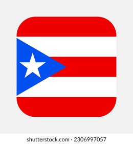 Puerto Rico flag simple illustration for independence day or election