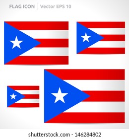 Puerto Rico flag template | vector symbol design | color red blue and white | icon set