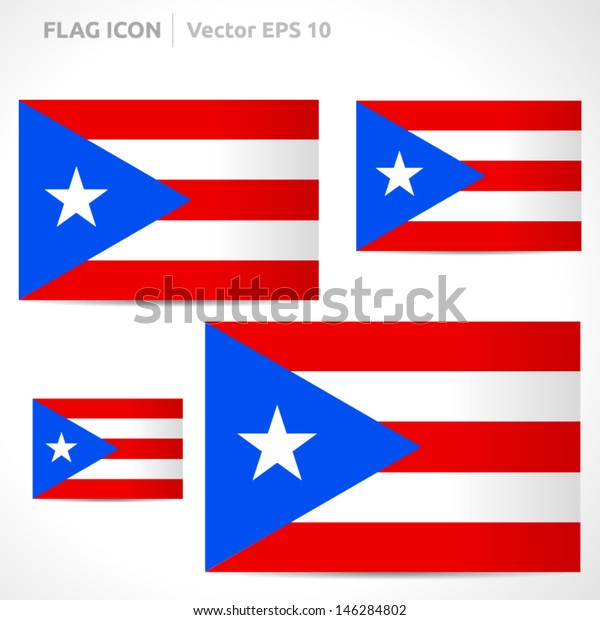 Puerto Rico Flag Template Vector Symbol Stock Vector (Royalty Free ...