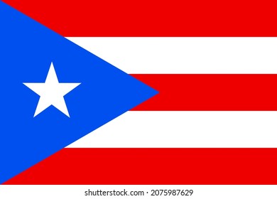 Puerto Rico flag vector for designer.
