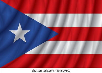 Puerto Rico flag vector illustration.