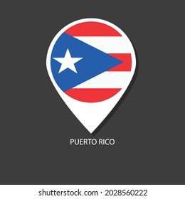 Puerto Rico flag Vector marker with flags.