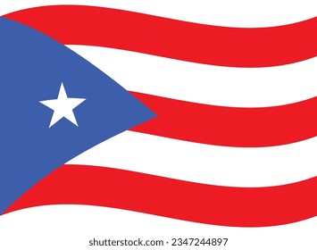 Puerto Rico flag wave. Puerto Rico flag. Flag of Puerto Rico