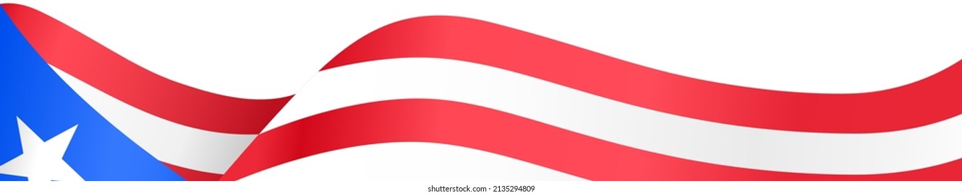 Puerto Rico flag wave  isolated  on png or transparent background,Symbol Puerto Rico,template for banner,card,advertising ,promote,and business matching country poster, vector illustration