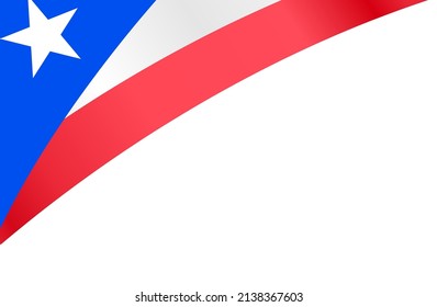 Puerto Rico flag wave  isolated  on png or transparent background,Symbol Puerto Rico,template for banner,card,advertising ,promote,and business matching country poster, vector illustration
