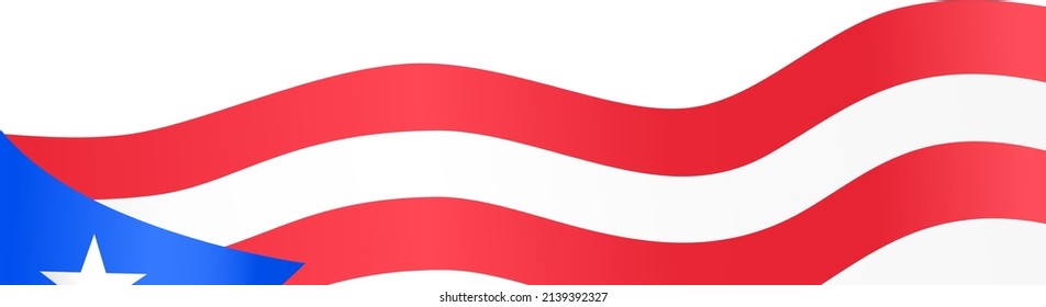 Bandera de Puerto Rico aislada en png o fondo transparente,Símbolo Puerto Rico,plantilla para banner, tarjeta, publicidad, promoción y afiches de país que coincidan con negocios, ilustración vectorial
