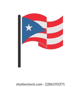 Puerto rico flags icon set, Puerto rico independence day icon set vector sign symbol