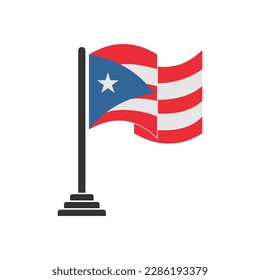 Puerto rico flags icon set, Puerto rico independence day icon set vector sign symbol