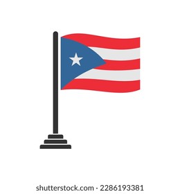 Puerto rico flags icon set, Puerto rico independence day icon set vector sign symbol