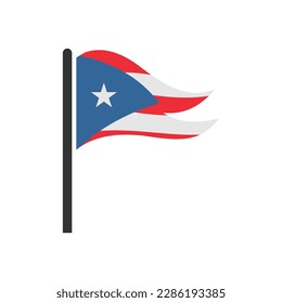 Puerto rico flags icon set, Puerto rico independence day icon set vector sign symbol
