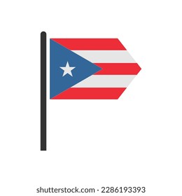 Puerto rico flags icon set, Puerto rico independence day icon set vector sign symbol