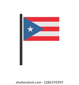 Puerto rico flags icon set, Puerto rico independence day icon set vector sign symbol