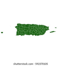 puerto Rico green map