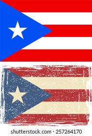 Puerto Rico grunge flag. Vector illustration. Grunge effect can be cleaned easily