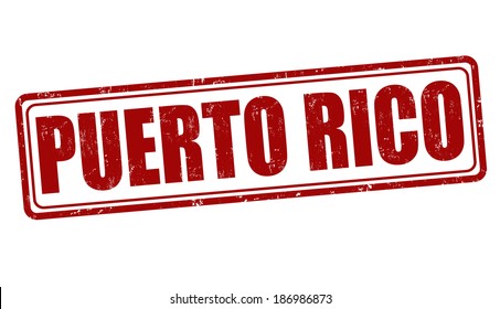 Puerto Rico grunge rubber stamp on white, vector illustration