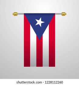Puerto Rico hanging Flag