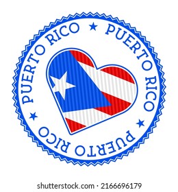 Puerto Rico heart badge. Vector logo of Puerto Rico captivating Vector illustration.