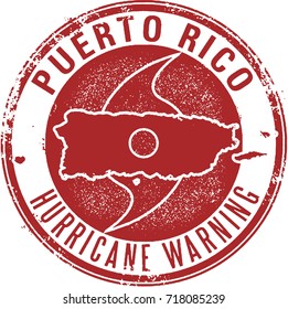 Puerto Rico Hurricane Warning Graphic