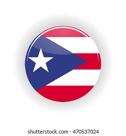 Puerto Rico icon circle isolated on white background. San Juan icon vector illustration
