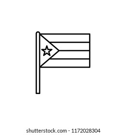 Puerto Rico icon. Element of flag icon for mobile concept and web apps. Thin line Puerto Rico icon can be used for web and mobile