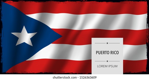 Puerto Rico independence day greeting card, banner vector illustration. Puerto Rican national holiday template design element with bodycopy 