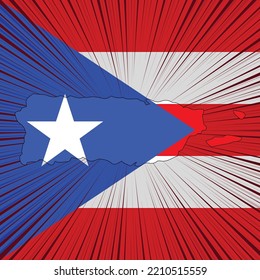 Puerto Rico Independence Day Map Design
