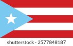 Puerto Rico Light Blue (1895 1952) Flag Vector Illustration Premium Quality