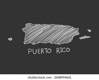 Puerto Rico map freehand