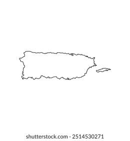 Puerto Rico map illustration icon element design